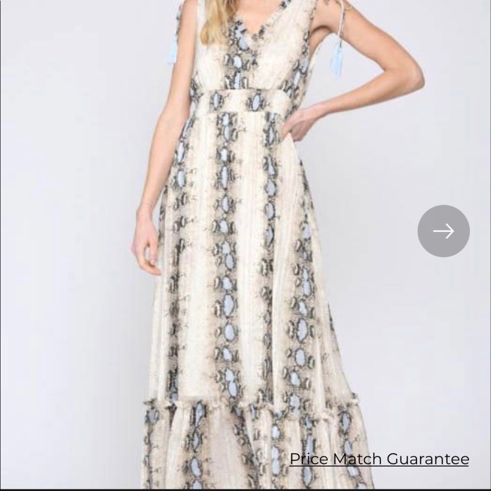 Snake print maxi dress